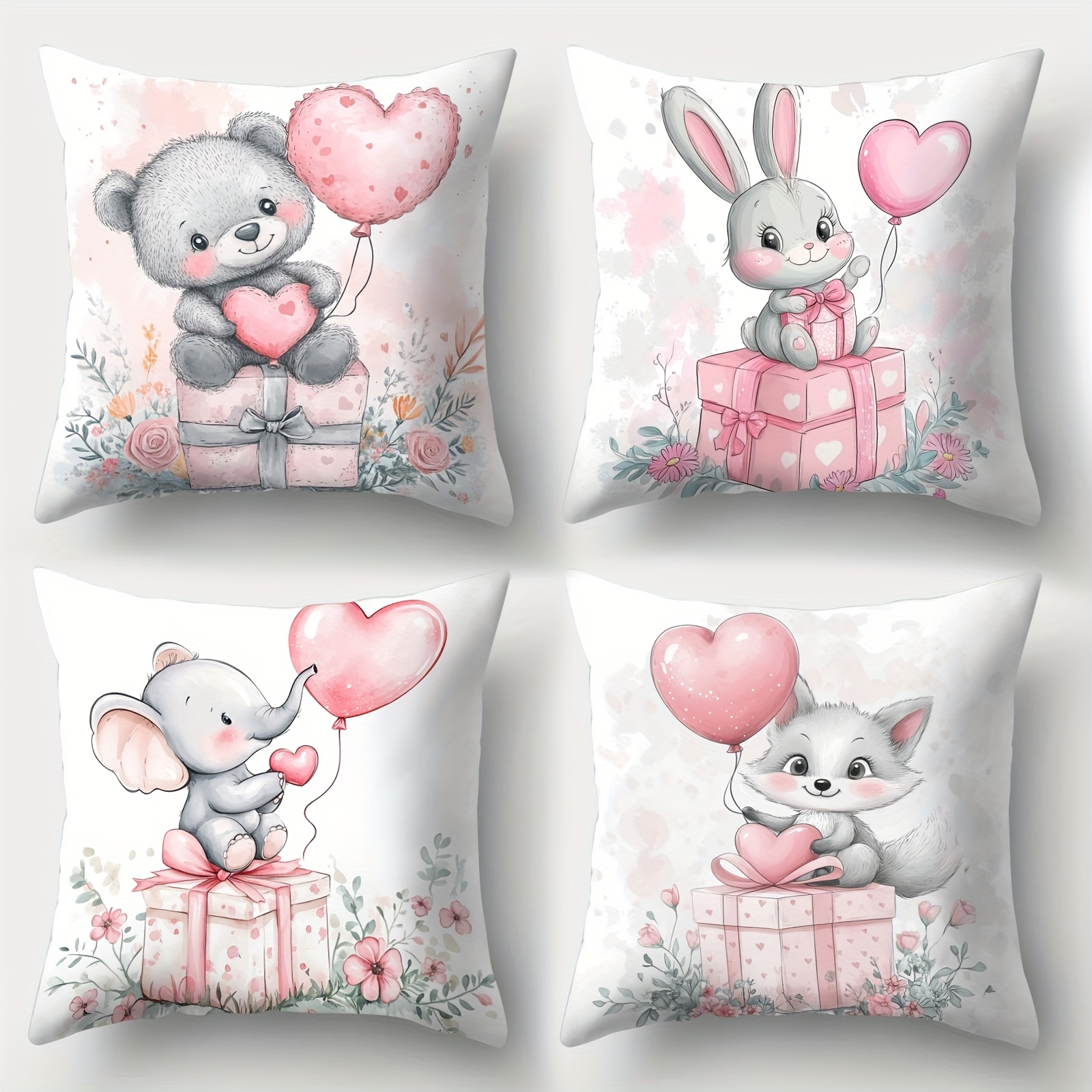 Baby Nursery Animal Theme - Adorable Printed Animal Theme Pillow Covers
