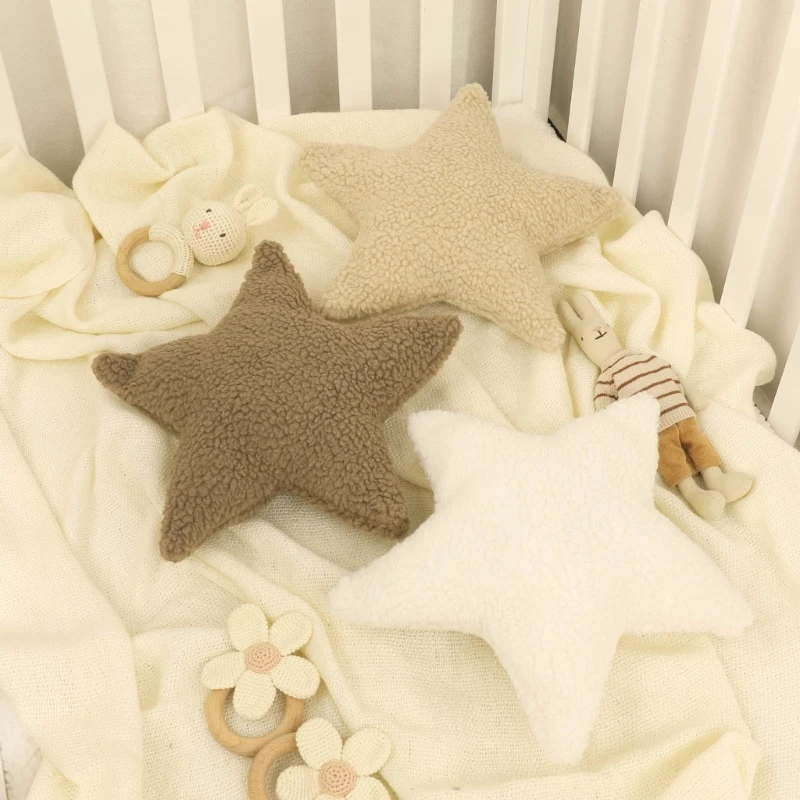 Baby Nursery Pillow - Solid Plush Nursery Decoration Star Shape