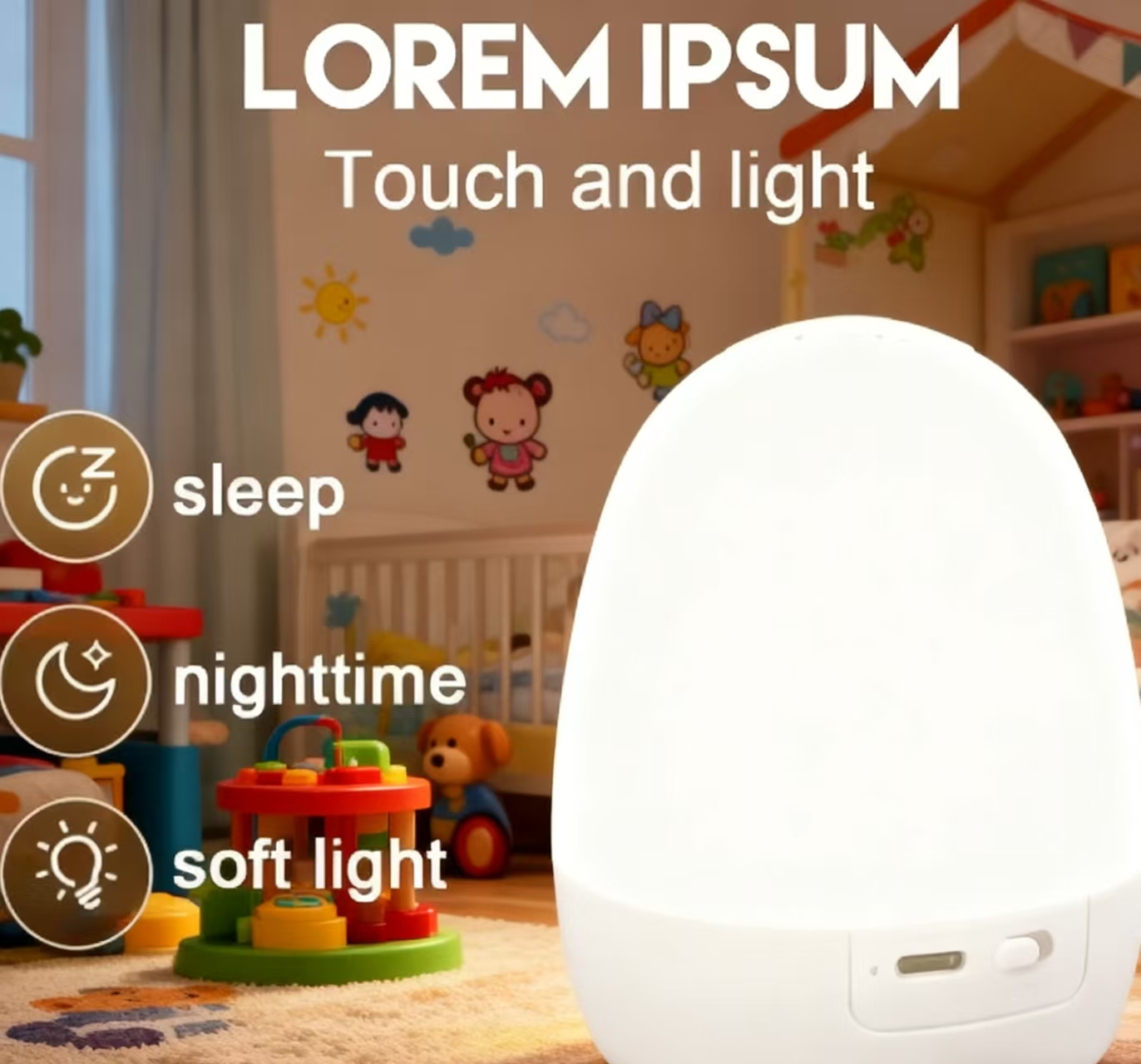 “Egg-Shaped Silicone Night Lig - đánh giá và giá Baby Nursery Light