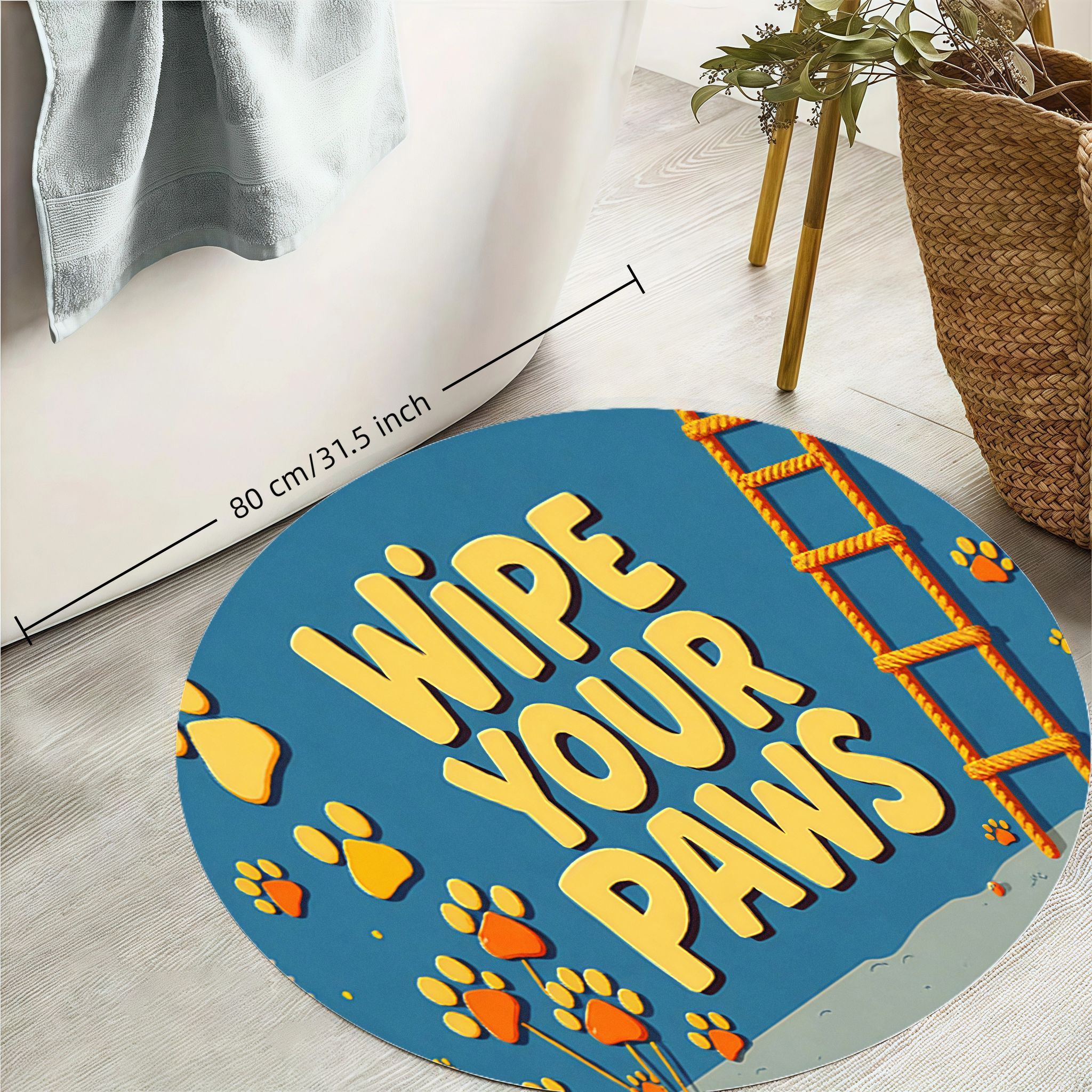 Round Paw Print Nursery Rug Cu - đánh giá và giá Baby Nursery Animal Theme