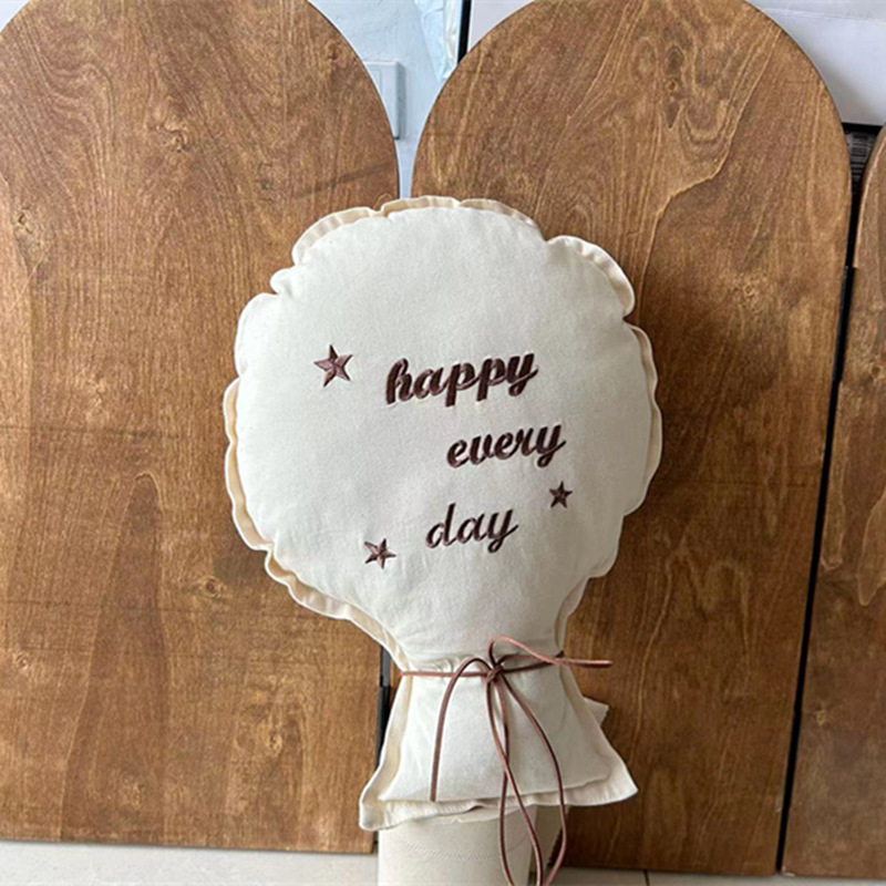 2Pcs Cotton Embroidery Balloon - đánh giá và giá Baby Nursery Pillow