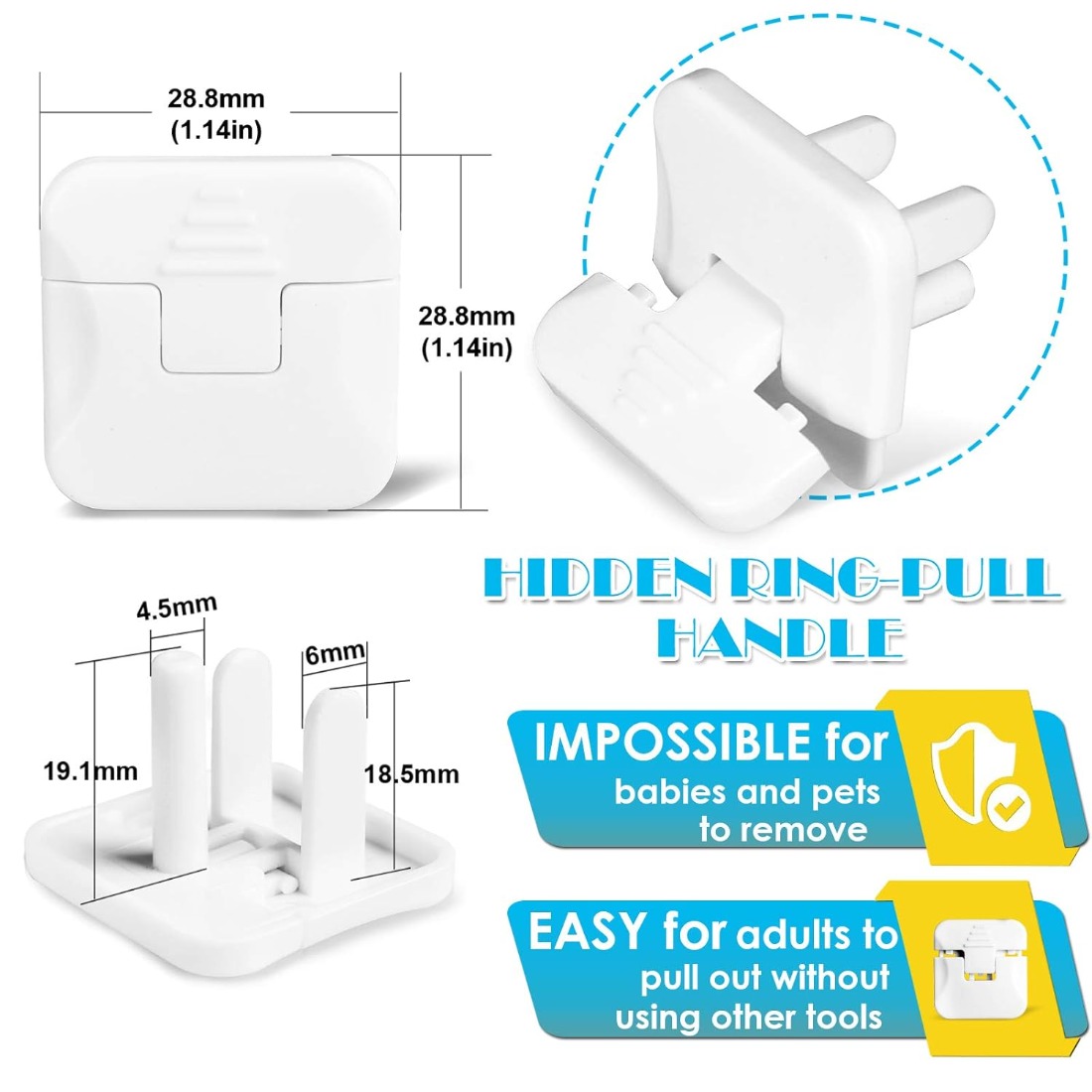 38 Pcs White Plastic Childproo - đánh giá và giá Outlet Cover Childproof