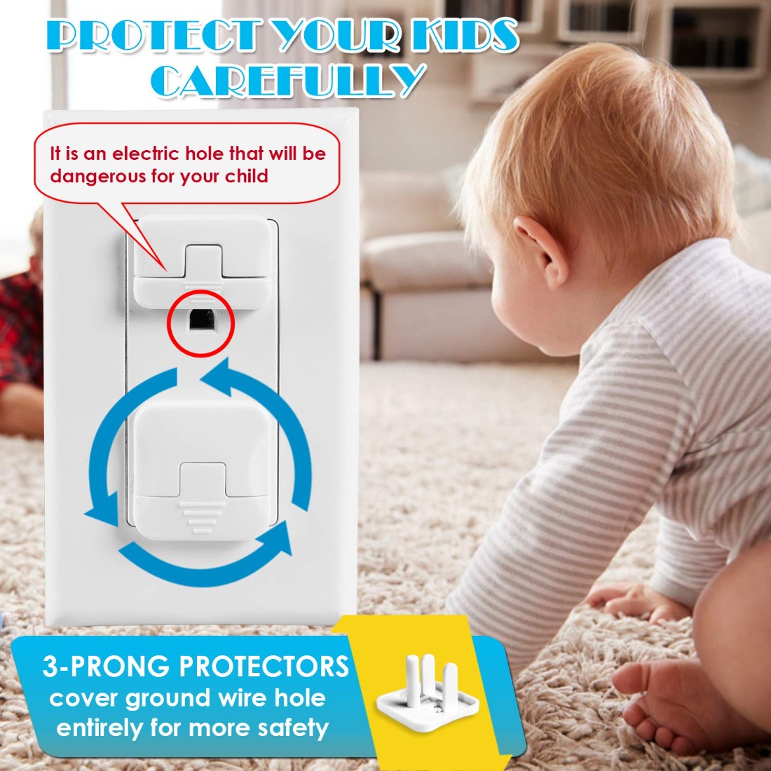 38 Pcs White Plastic Childproo - đánh giá và giá Outlet Cover Childproof