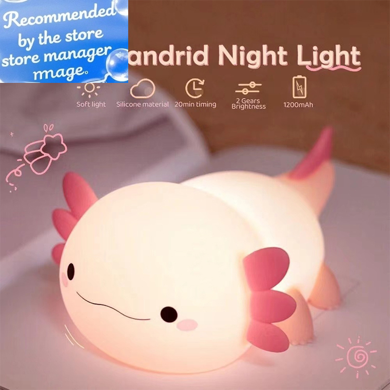 Cute Axolotl Night Light Silic - đánh giá và giá Baby Nursery Light