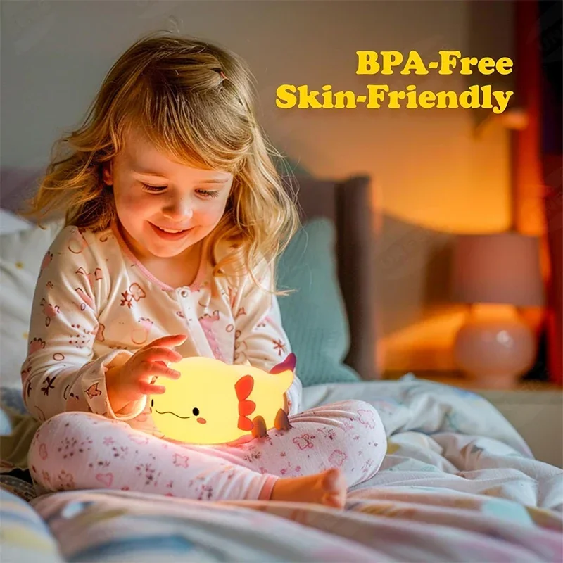 Cute Axolotl Night Light Silic - đánh giá và giá Baby Nursery Light