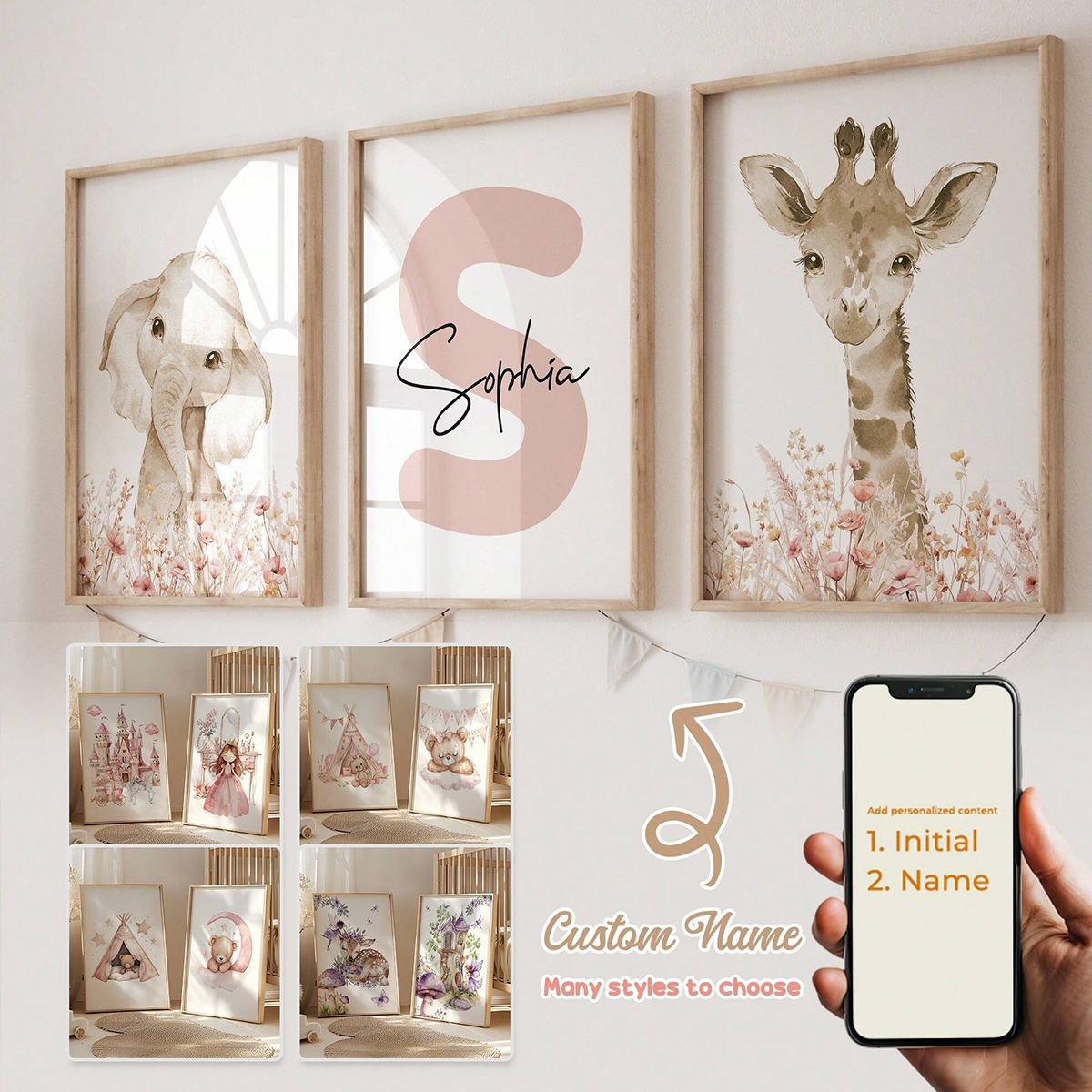 Custom Name Nursery Wall Art S - đánh giá và giá Baby Nursery Art