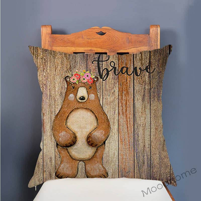 Cute Woodland Animals Wood Tex - đánh giá và giá Baby Nursery Pillow