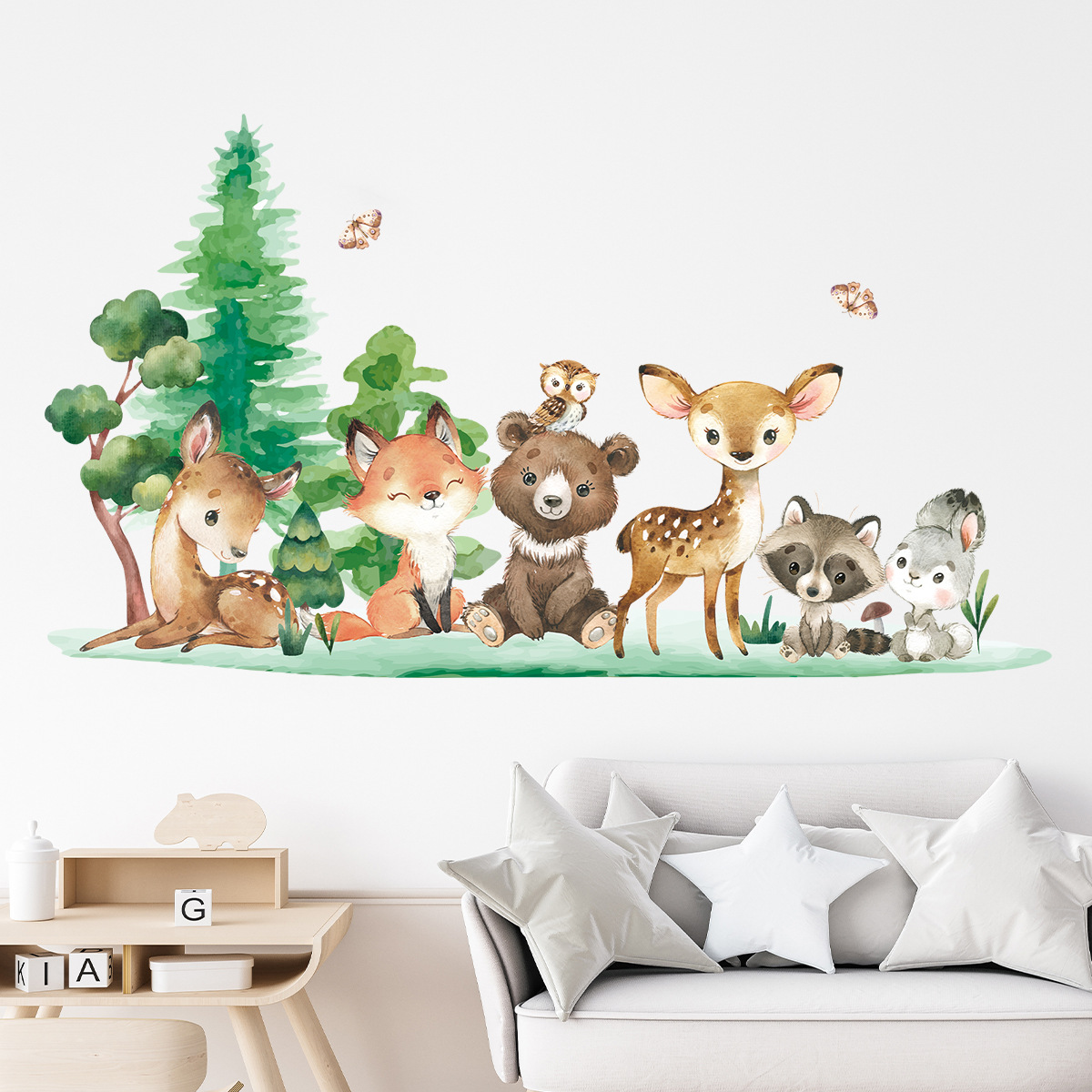 Forest Animals Theme Bear Deer - đánh giá và giá Baby Nursery Animal Theme