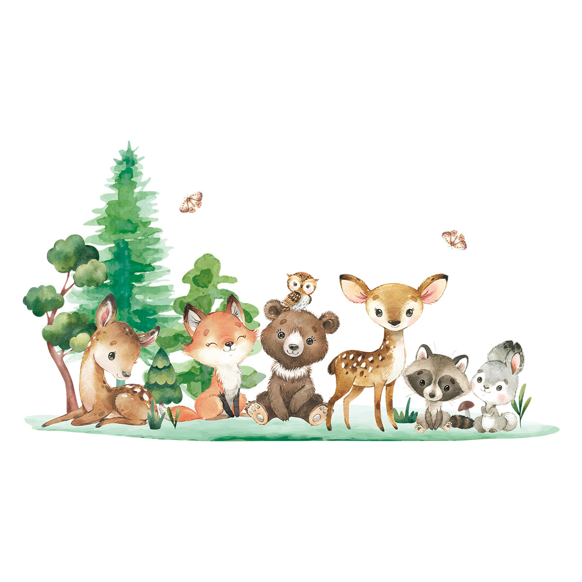 Forest Animals Theme Bear Deer - đánh giá và giá Baby Nursery Animal Theme