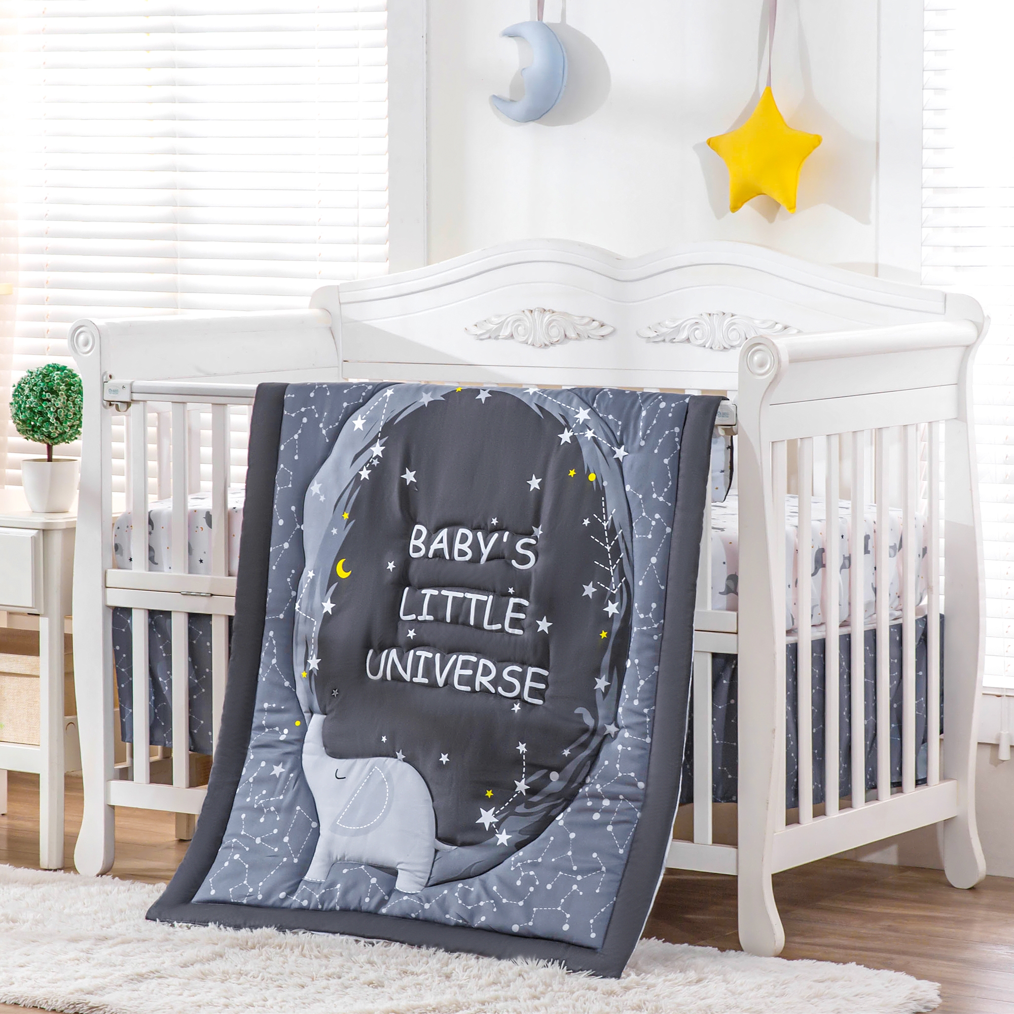 3Pcs Cosmic theme newborn Crib - đánh giá và giá Baby Nursery Animal Theme