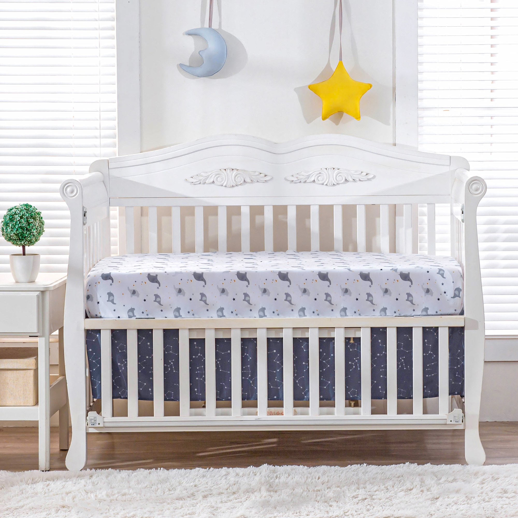 3Pcs Cosmic theme newborn Crib - đánh giá và giá Baby Nursery Animal Theme