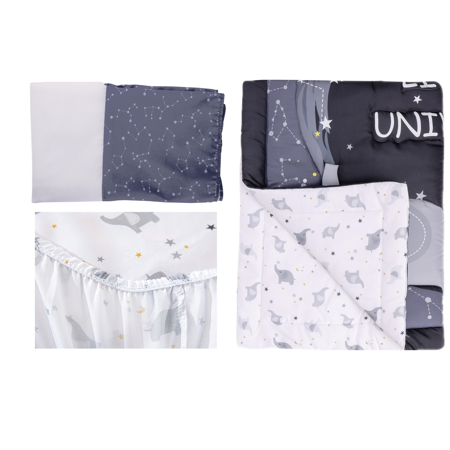 3Pcs Cosmic theme newborn Crib - đánh giá và giá Baby Nursery Animal Theme
