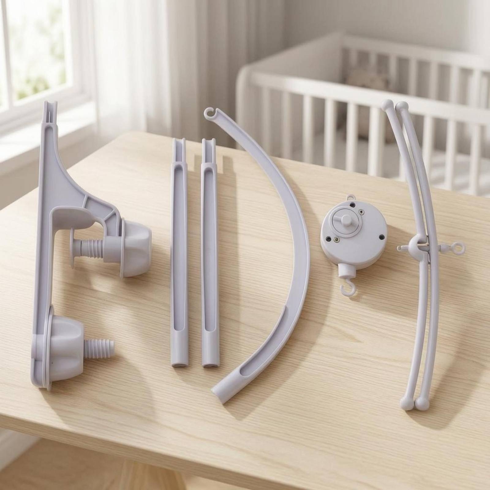 Baby Crib Mobile Stand White C - đánh giá và giá Baby Nursery Decorations