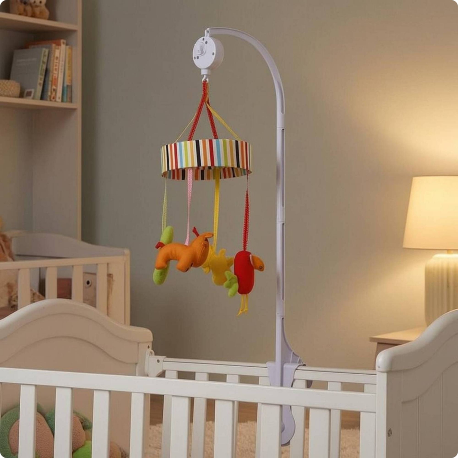 Baby Crib Mobile Stand White C - đánh giá và giá Baby Nursery Decorations