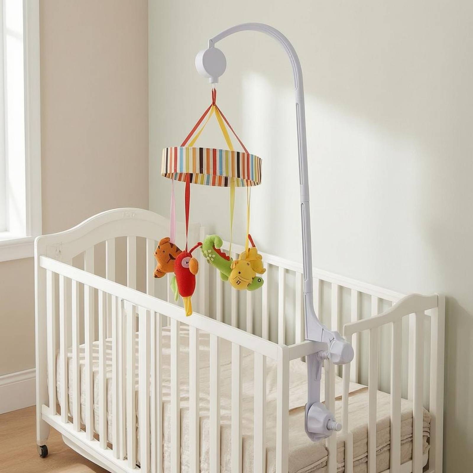 Baby Crib Mobile Stand White C - đánh giá và giá Baby Nursery Decorations