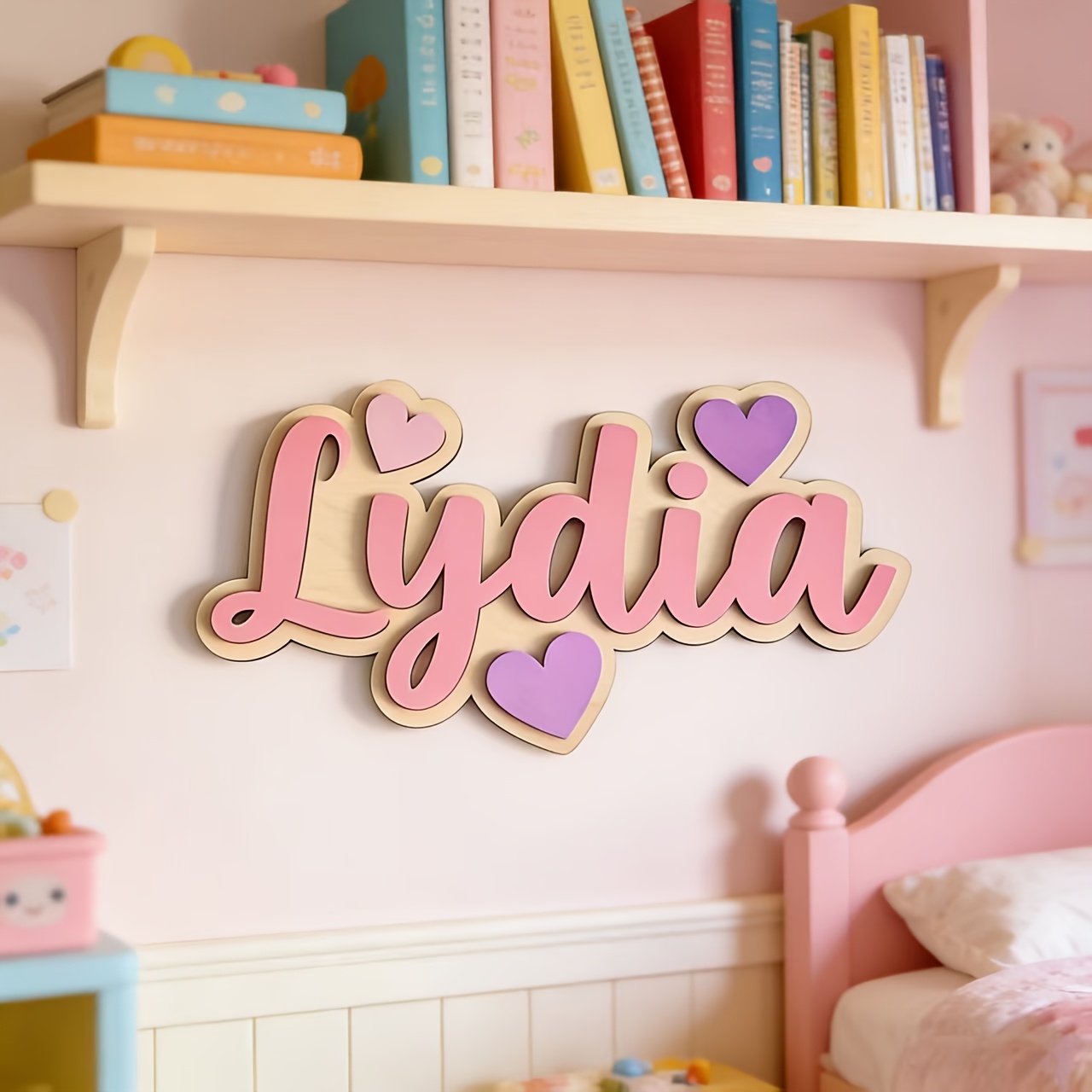 Personalized Gradient Heart Na - đánh giá và giá Baby Nursery Decorations