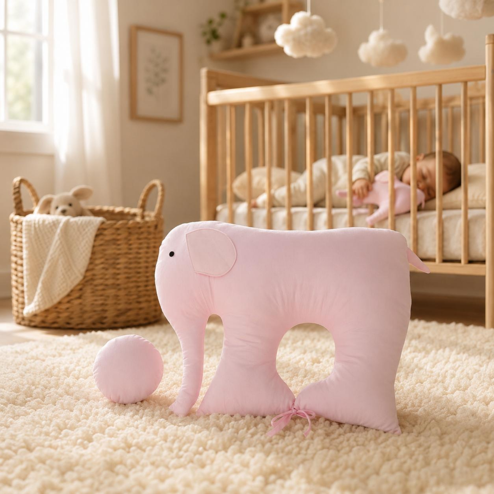 Elephant Baby Pillow Removable - đánh giá và giá Baby Nursery Pillow