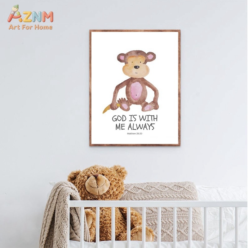 Bible Verse Animal Prints Wate - đánh giá và giá Baby Nursery Animal Theme