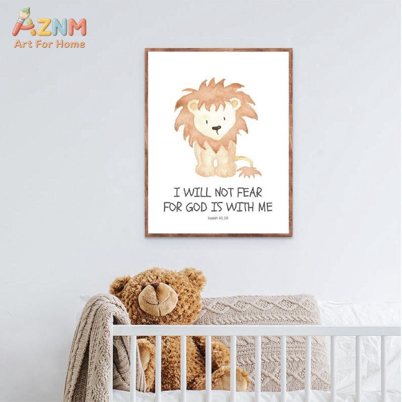 Bible Verse Animal Prints Wate - đánh giá và giá Baby Nursery Animal Theme