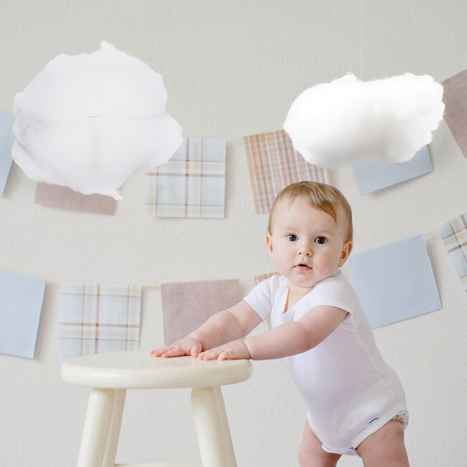 4Pcs Lifelike Cotton Cloud Han - đánh giá và giá Baby Nursery Light Fixture