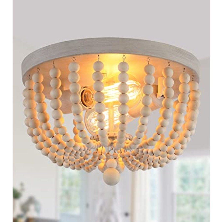 Boho Chandelier Wood Beaded Fl - đánh giá và giá Baby Nursery Light Fixture