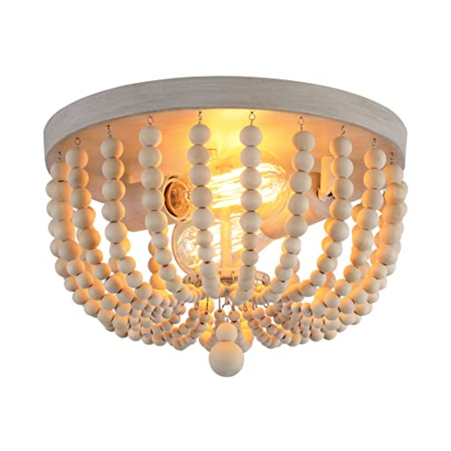 Boho Chandelier Wood Beaded Fl - đánh giá và giá Baby Nursery Light Fixture