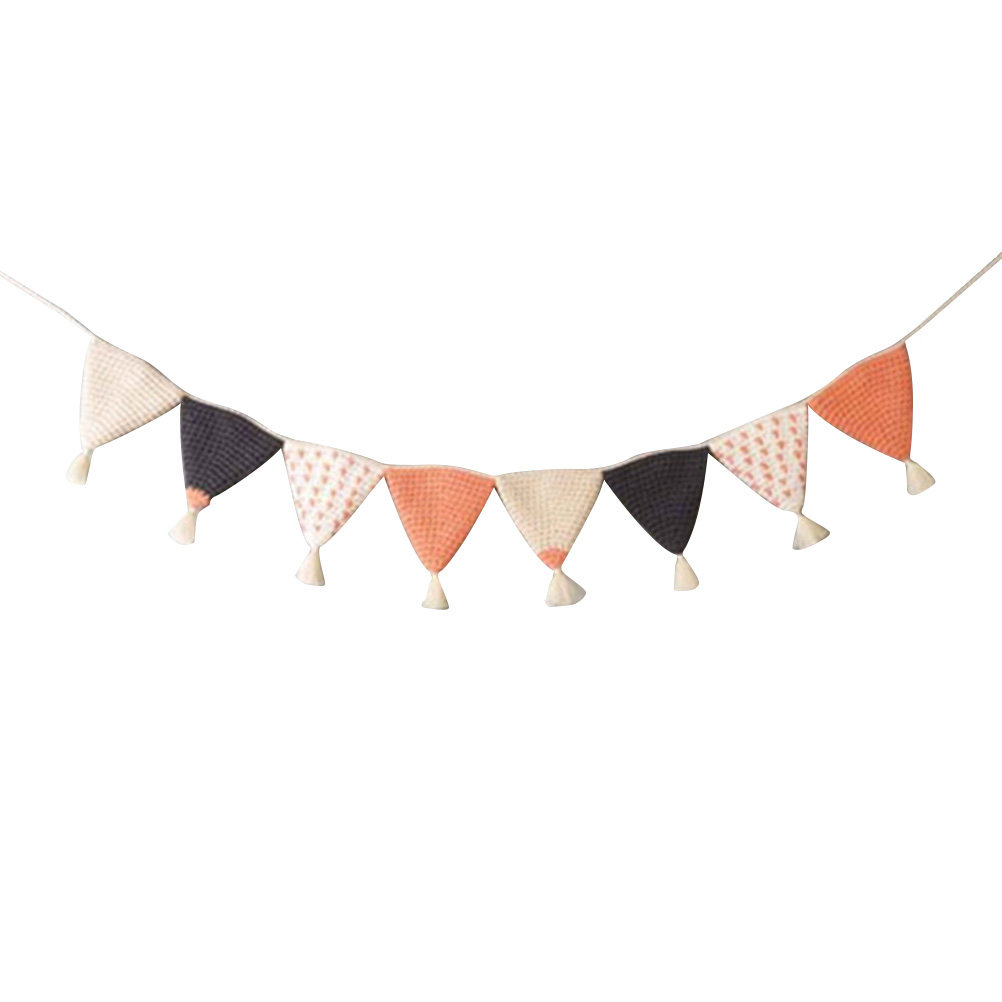 Orange Triangle Pennant Flags  - đánh giá và giá Baby Nursery Bunting