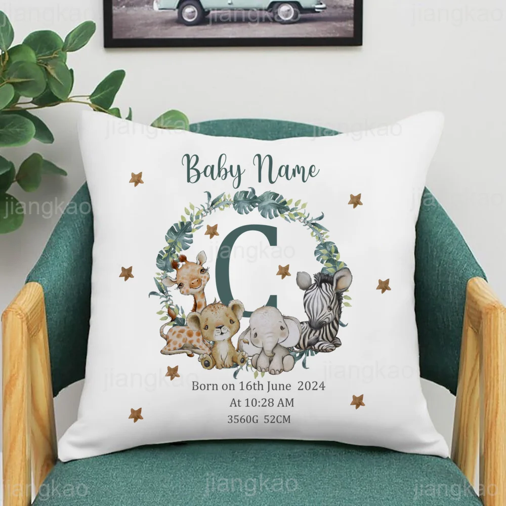 Personalized Safari Animal wit - đánh giá và giá Baby Nursery Pillow