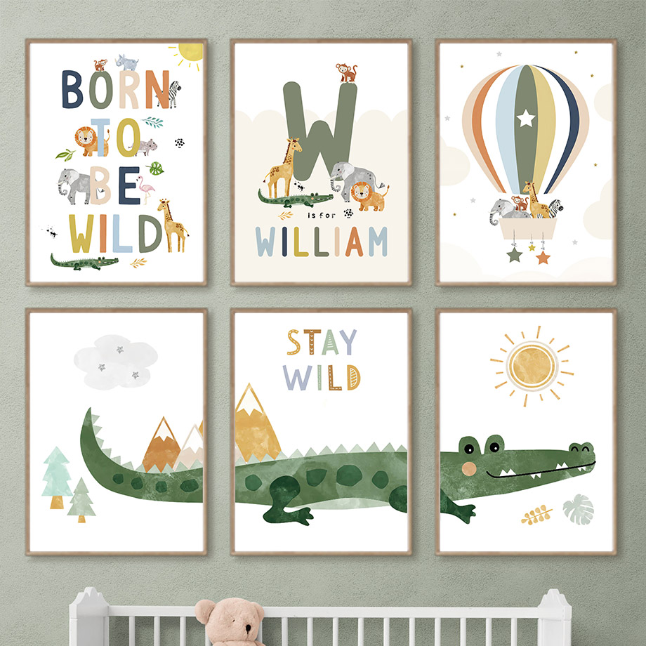 Crocodile Balloon Lion Elephan - đánh giá và giá Baby Nursery Animal Pictures