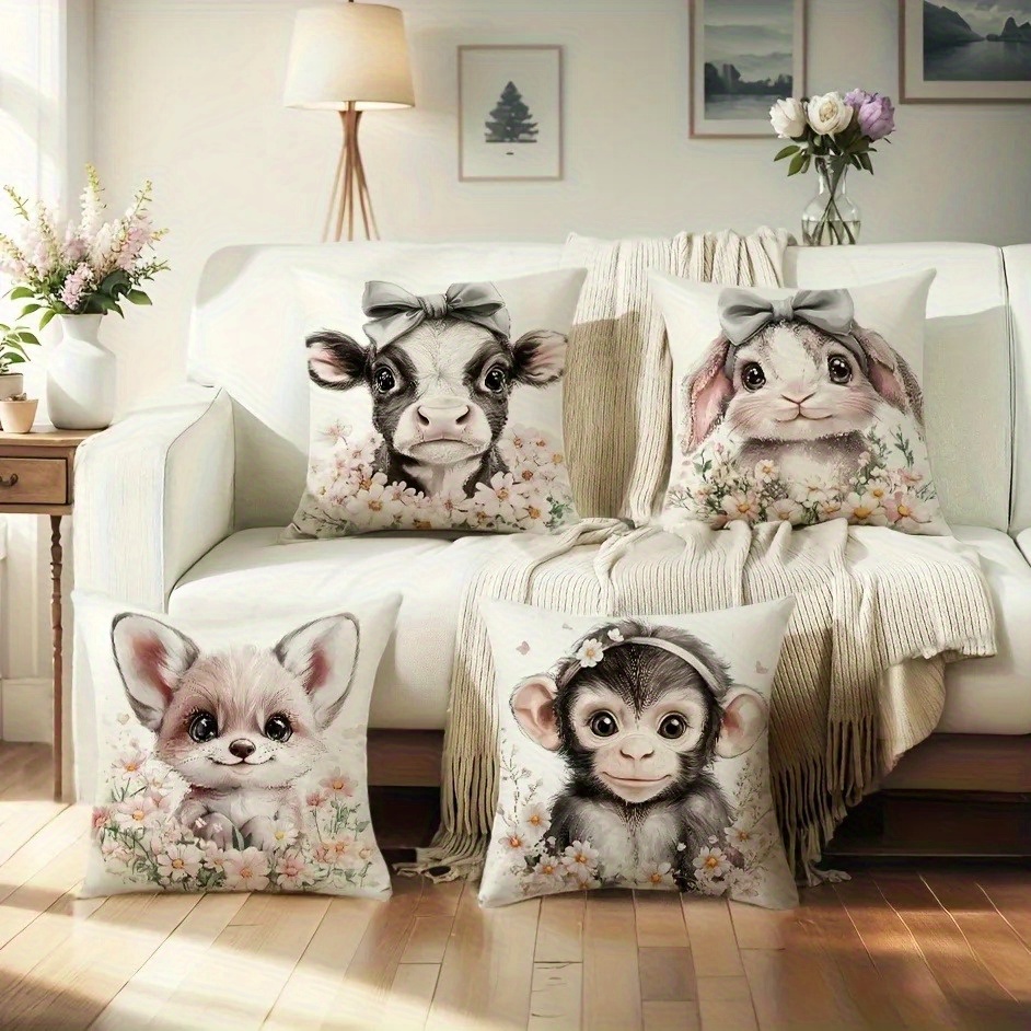 Cute Baby Farm Animal Throw Pi - đánh giá và giá Baby Nursery Pillow