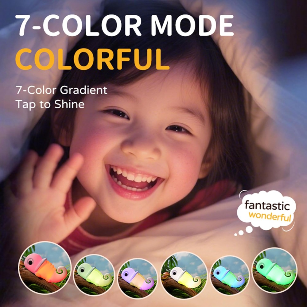 Soft Silicone Chameleon Night  - đánh giá và giá Baby Nursery Light