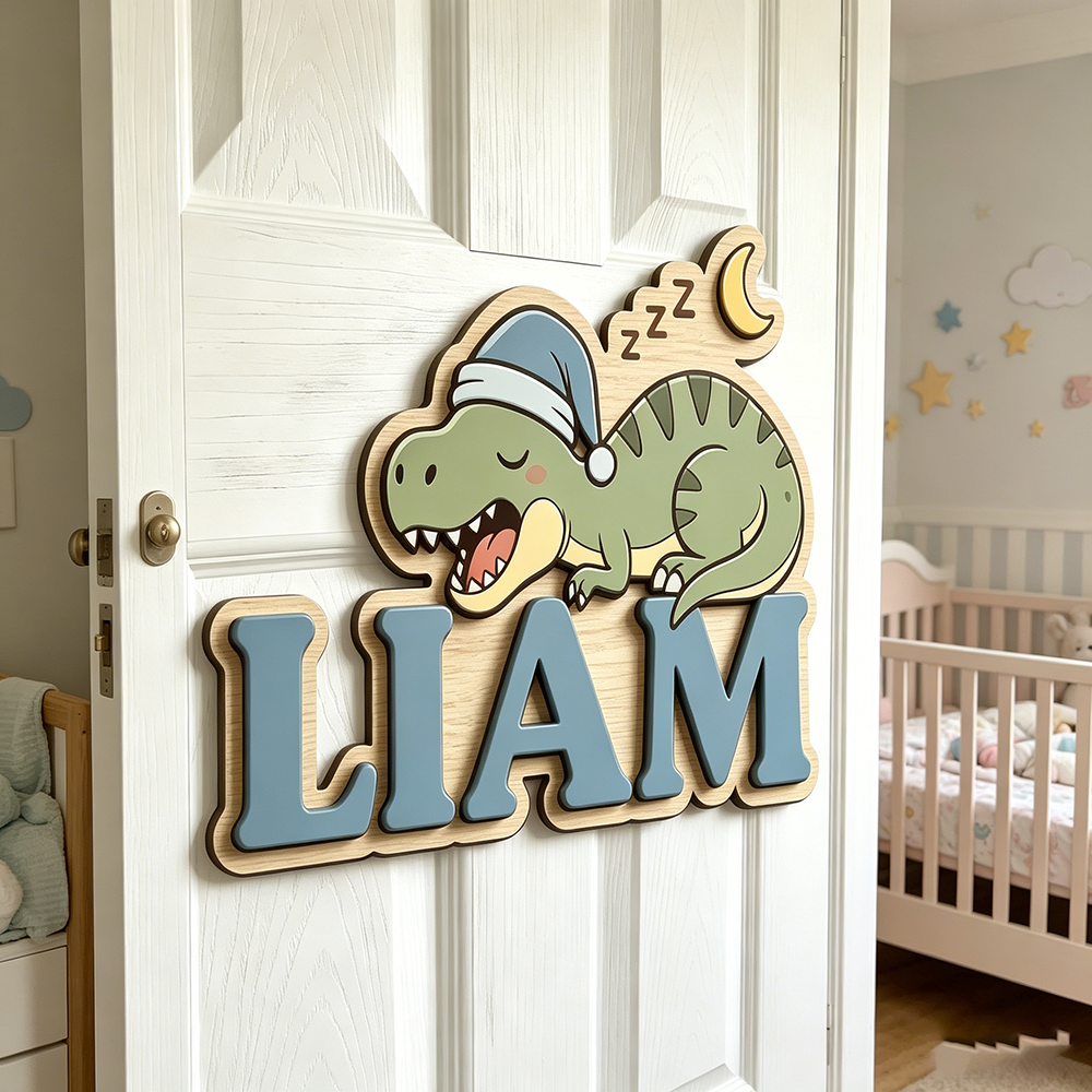 Personalized Sleepy Dinosaur N - đánh giá và giá Baby Nursery Decorations