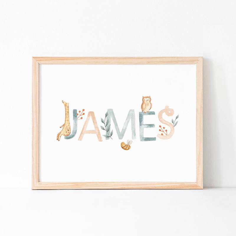 Nursery Canvas Painting Name C - đánh giá và giá Baby Nursery Animal Pictures