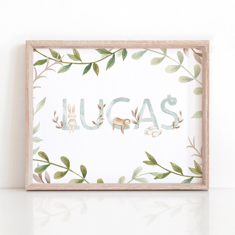Nursery Canvas Painting Name C - đánh giá và giá Baby Nursery Animal Pictures