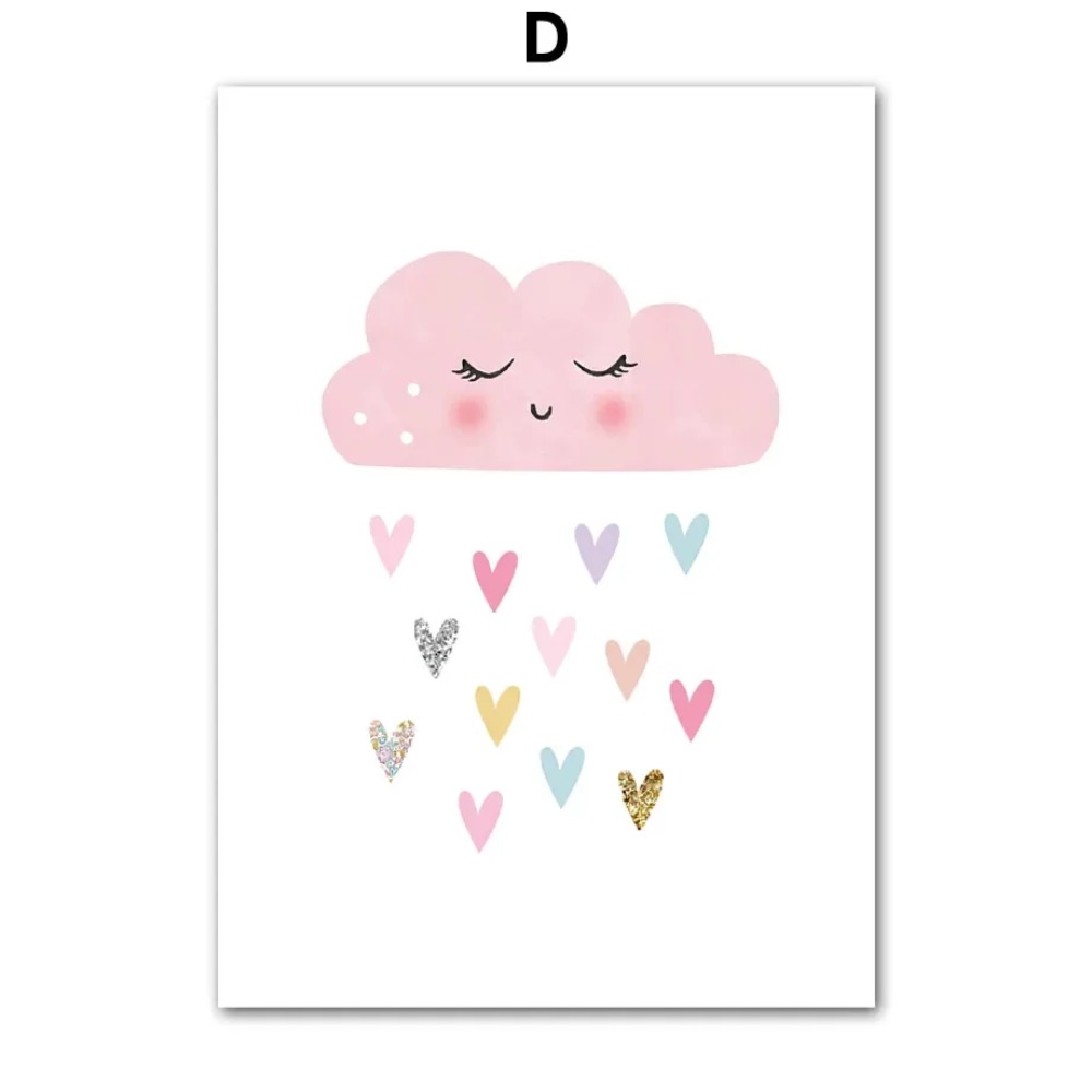 Pink Unicorn Rabbit Rainbow Cl - đánh giá và giá Baby Nursery Art
