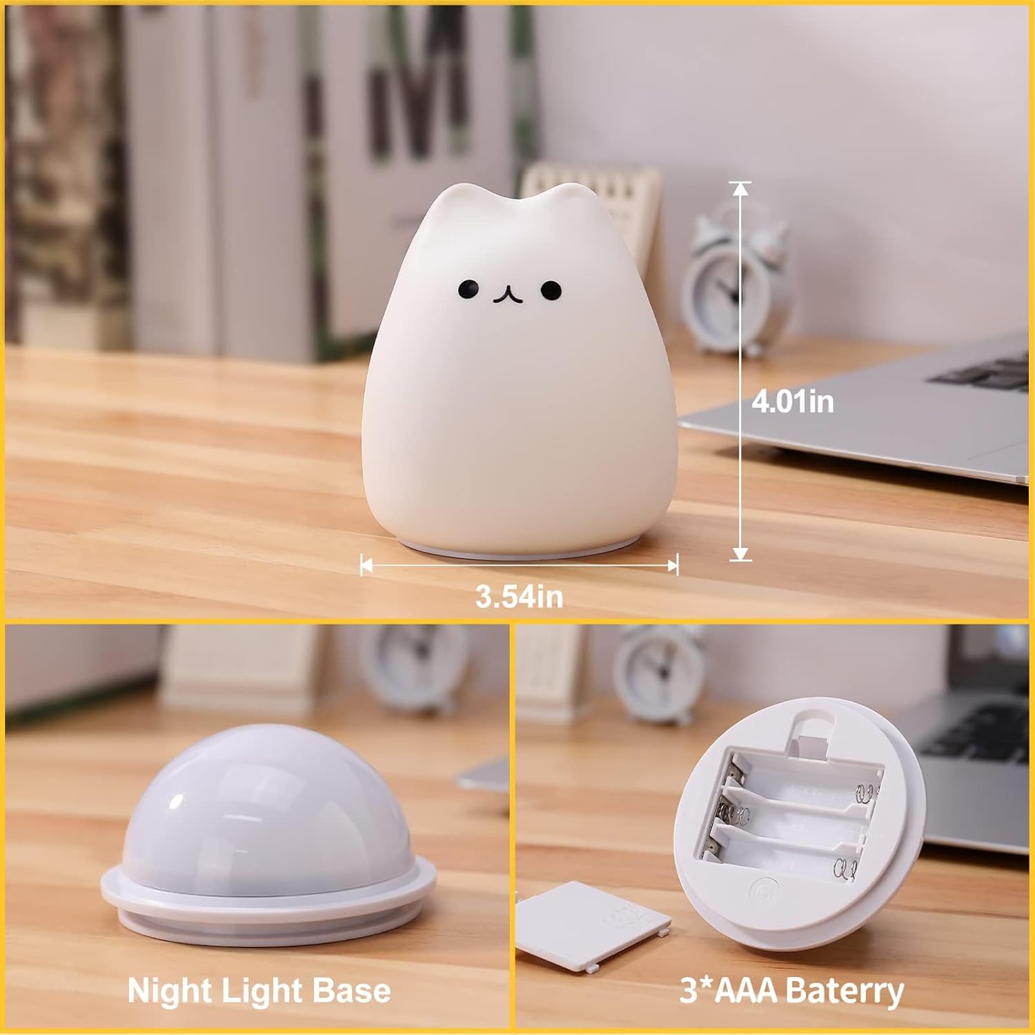 Cute Cat Night Light RGB Color - đánh giá và giá Baby Nursery Light