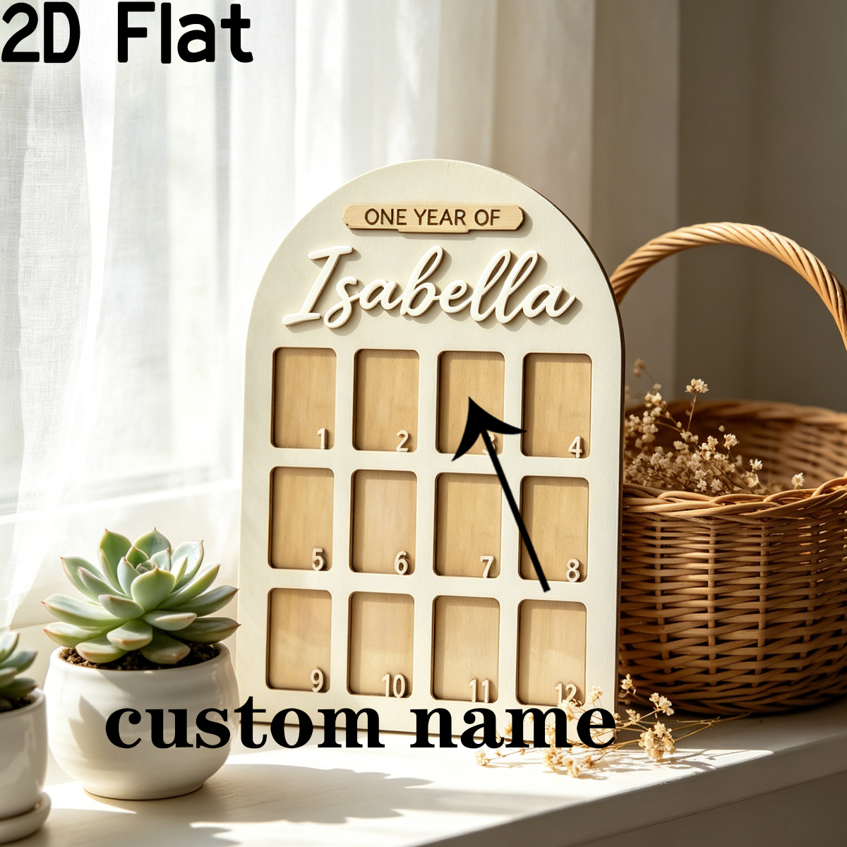 1Pc Custom Photo Record Board  - đánh giá và giá Baby Nursery Decorations
