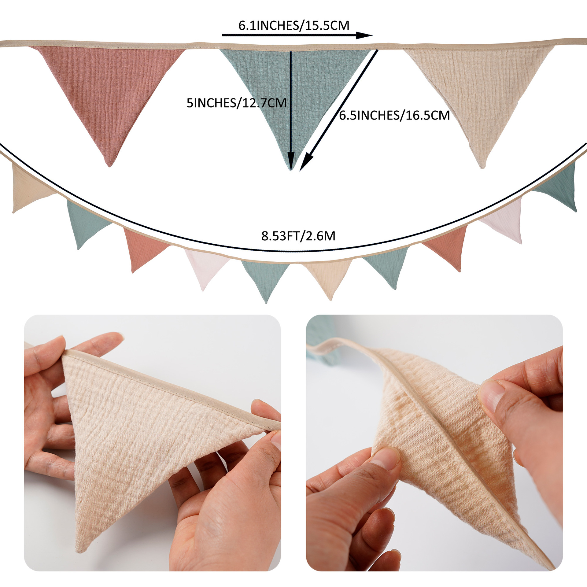 1 Pc 2.6M Nursery Fabric Bunti - đánh giá và giá Baby Nursery Bunting