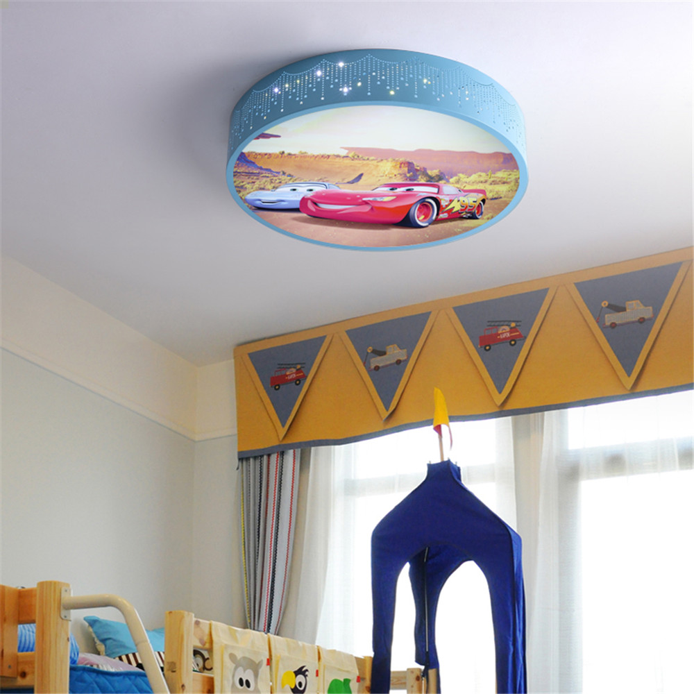Cartoon Car Round Led Ceiling  - đánh giá và giá Baby Nursery Light