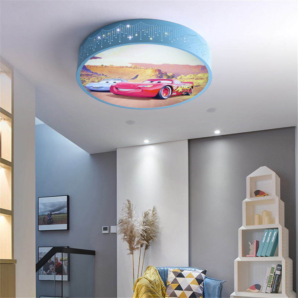 Cartoon Car Round Led Ceiling  - đánh giá và giá Baby Nursery Light