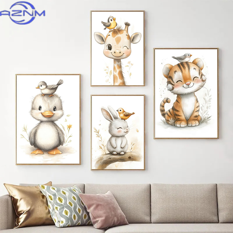AZNM Boho Style Cartoon Animal - đánh giá và giá Baby Nursery Animal Pictures