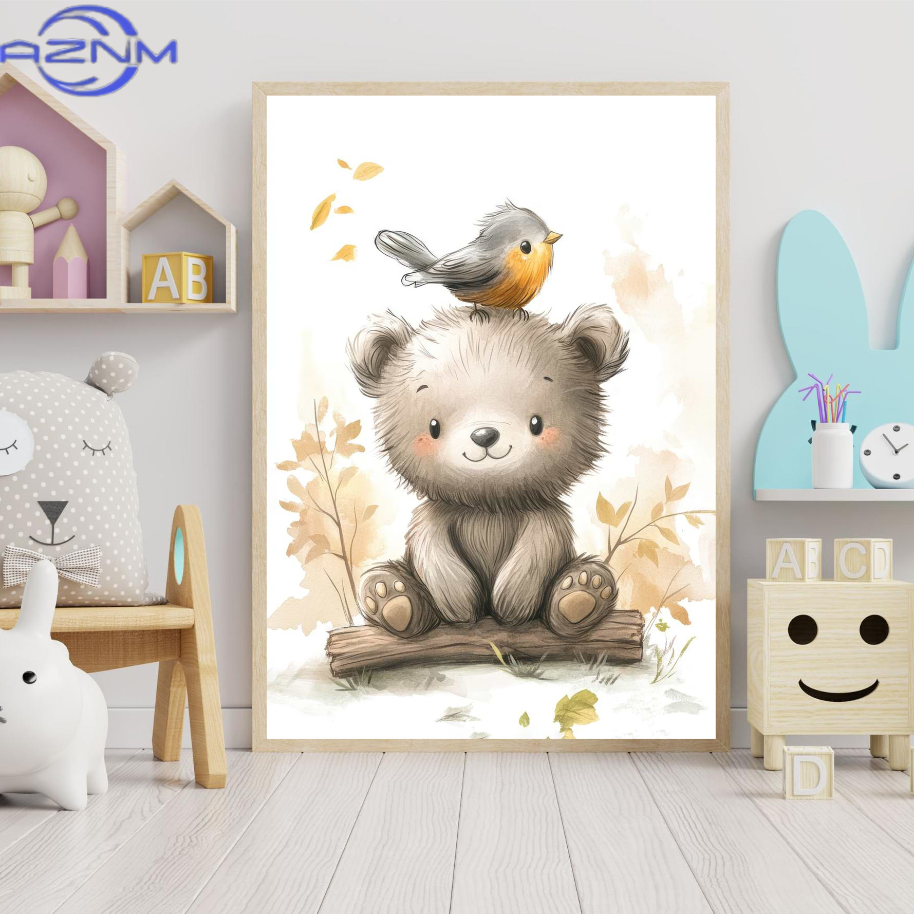 AZNM Boho Style Cartoon Animal - đánh giá và giá Baby Nursery Animal Pictures