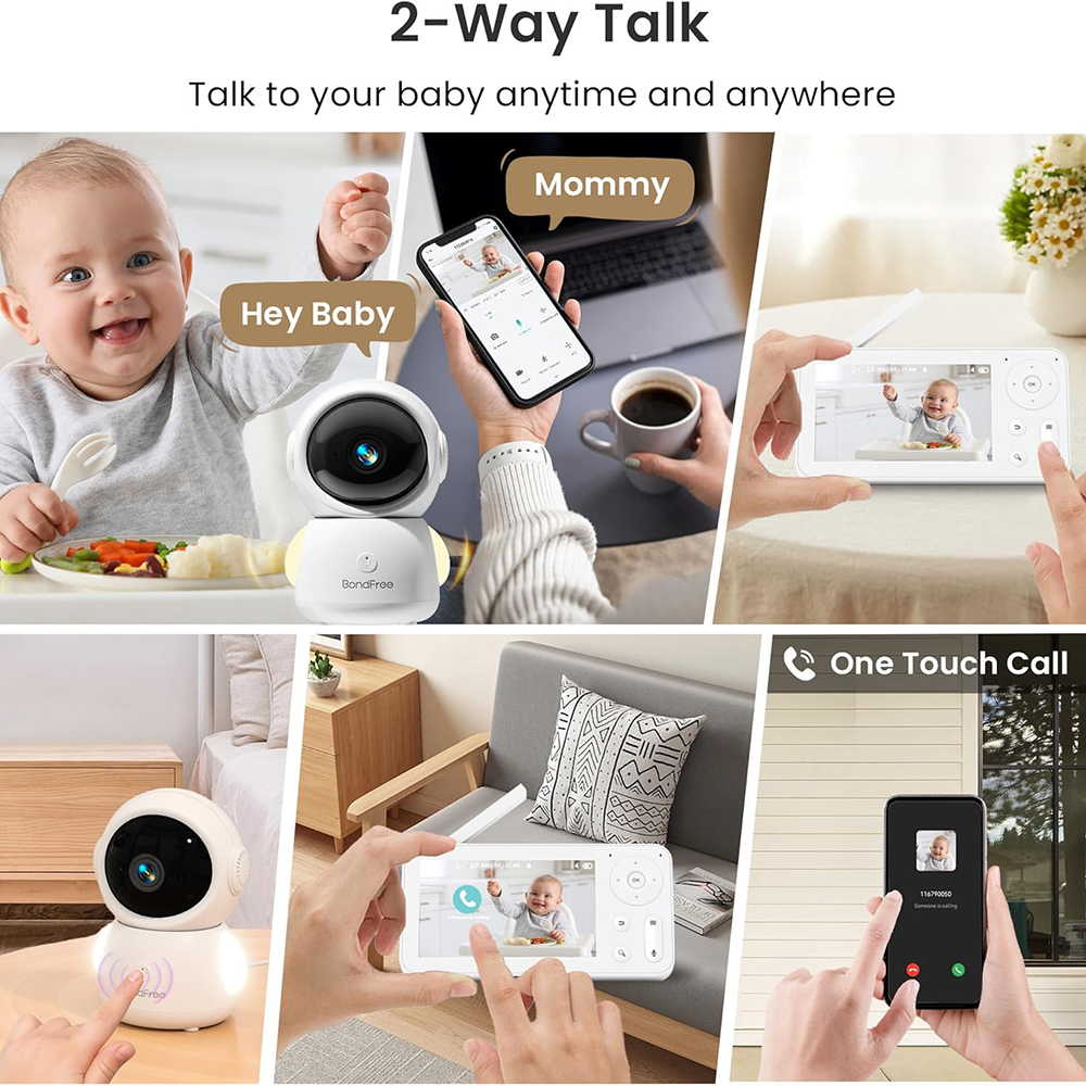 2K Baby Monitor with 2 Cameras - đánh giá và giá Baby Nursery Light
