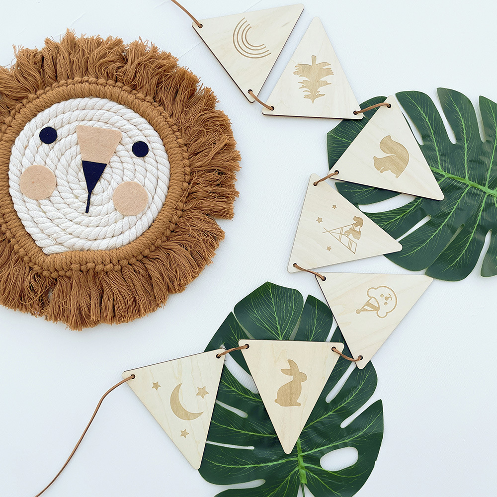 Nordic Wooden Triangle Flag Wa - đánh giá và giá Baby Nursery Bunting