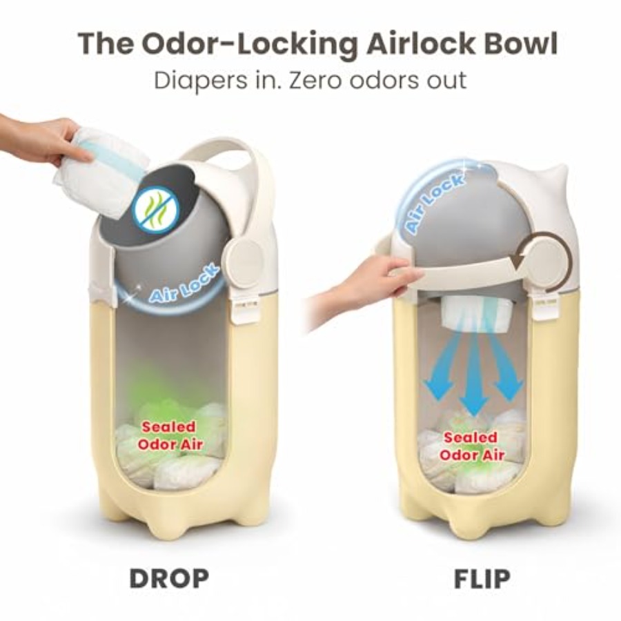 Odor-Locking Diaper Pail - 202 - đánh giá và giá Diaper Pail Odor