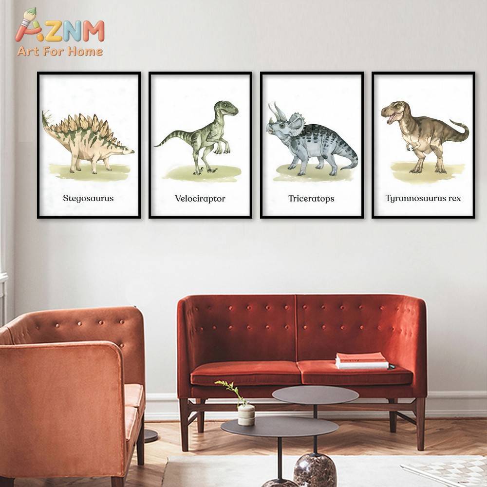 AZNM Cute Cartoon Animal Canva - đánh giá và giá Baby Nursery Art