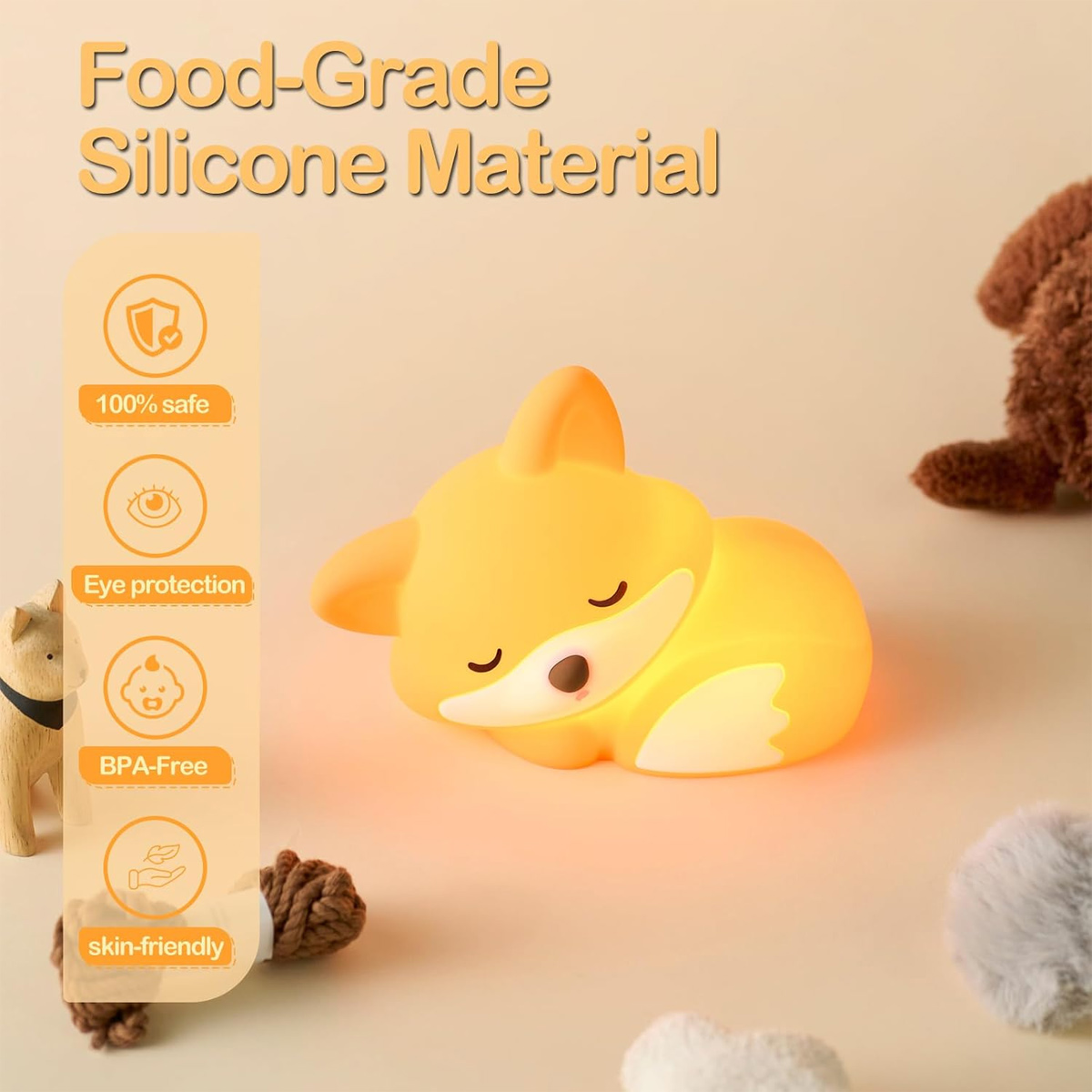 Sleeping Fox Night Light Type- - đánh giá và giá Baby Nursery Light Fixture
