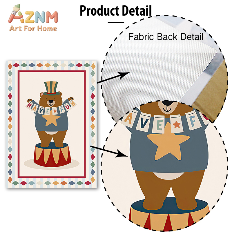 Circus Bear Magician Dog Quote - đánh giá và giá Baby Nursery Art