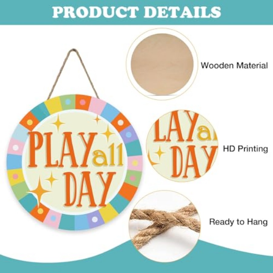 Play All Day Front Door Sign,  - đánh giá và giá Baby Nursery Decorations