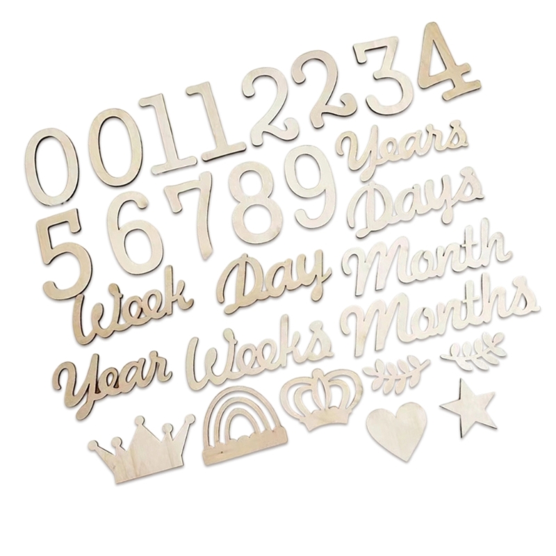 Wooden Milestones Number and W - đánh giá và giá Baby Nursery Age